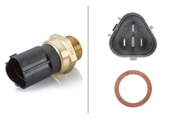 Temperaturkontakt, kølerventilator 12V HELLA HELLA