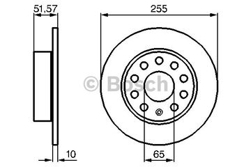 Bremseskive Solid, Bagaksel BOSCH BOSCH
