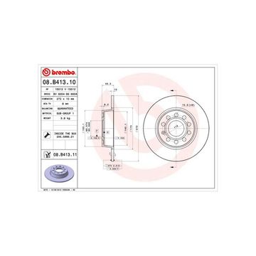 Bremseskive Solid, Bagaksel BREMBO BREMBO