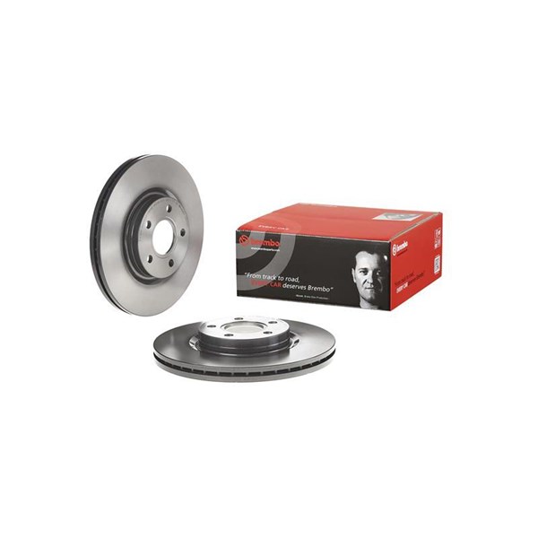 Bremseskive Indvendig ventileret, Foraksel BREMBO BREMBO