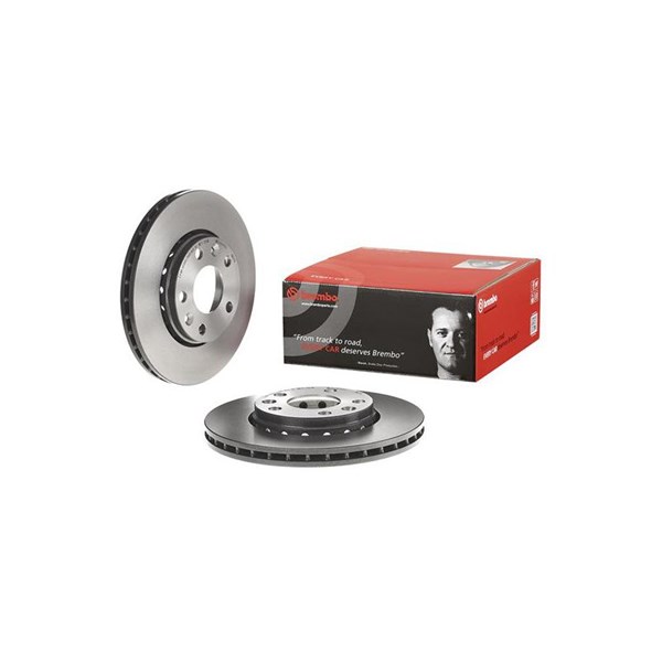 Bremseskive Indvendig ventileret, Foraksel BREMBO BREMBO