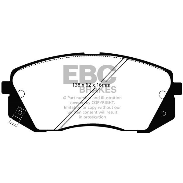 Bremsebelægningssæt - Bromsbelæggsæt Ultimax EBC BRAKES EBC Brakes