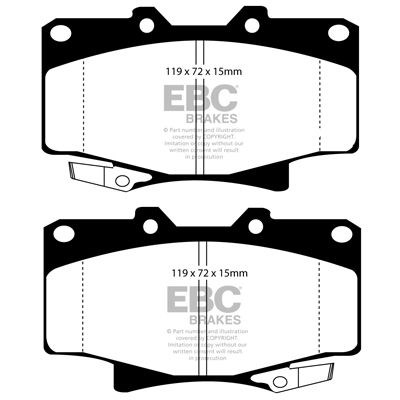Bremsebelægningssæt - Bromsbelæggsæt Ultimax EBC BRAKES EBC Brakes