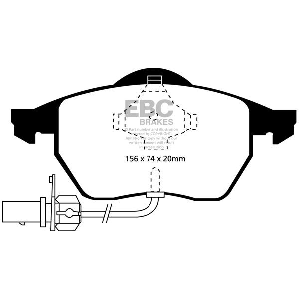 Bremsebelægning GREENSTUFF EBC BRAKES EBC Brakes