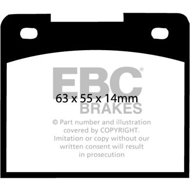 Bremsebelægning GREENSTUFF EBC BRAKES EBC Brakes