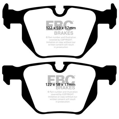 Bremsebelægning GREENSTUFF, Bagaksel EBC BRAKES EBC Brakes