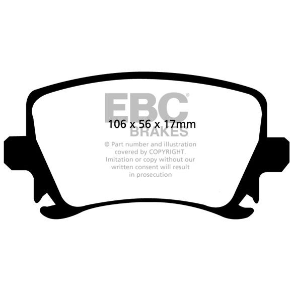 Bremsebelægning GREENSTUFF, Bagaksel EBC BRAKES EBC Brakes