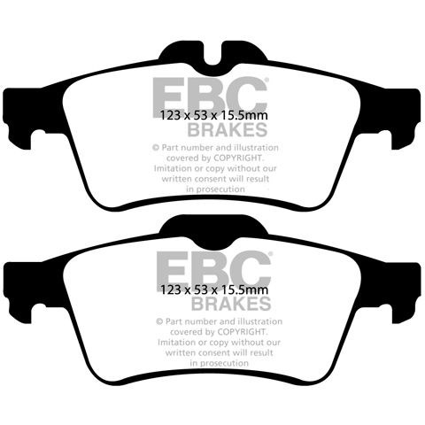 Bremsebelægning GREENSTUFF, Bagaksel EBC BRAKES EBC Brakes