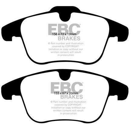 Bremsebelægning GREENSTUFF, Foraksel EBC BRAKES EBC Brakes