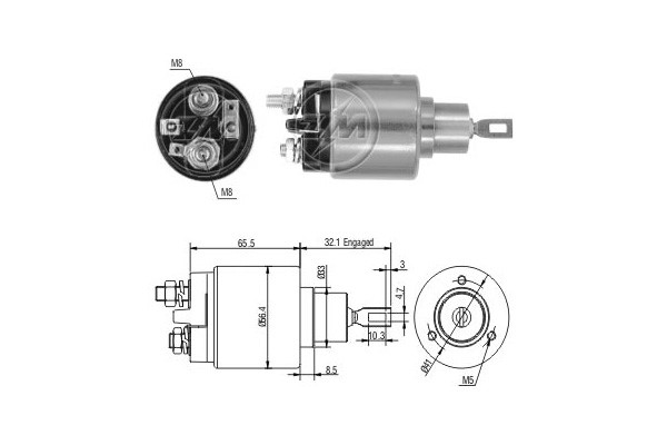 Magnetafbryder, starter 12V