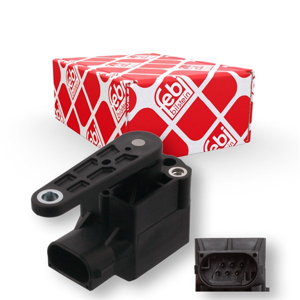 Sensor, Xenonlys (lyslængde-regulering), Bag, Foran, Foran eller  FEBI BILSTEIN