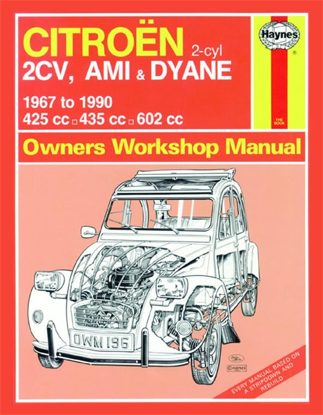 Haynes Reparationshåndbog, Citroën 2cv, Ami & Dyane Haynes