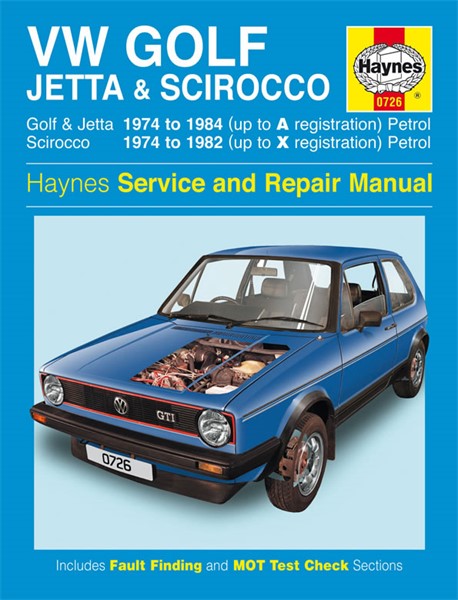 Haynes Reparationshåndbog, Vw Golf, Jetta Scirocco Mk1 HAYNES Haynes
