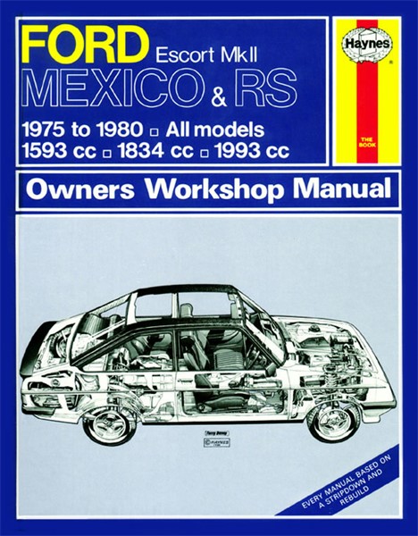 Haynes Reparationshandbog, Ford Escort Mk Ii Rs 1800 Rs 2000 HAYN Haynes