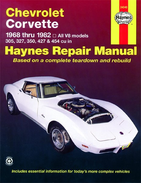 Servicebog - Haynes Reparationshåndbog, Chevrolet Corvette Haynes