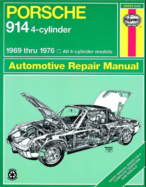 Servicebog - Haynes Reparationshåndbog, Porsche 914 HAYNES Haynes