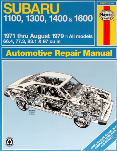 Haynes Reparationshåndbog, Subaru 1100, 1300, 1400, & 1600 HAYNES Haynes