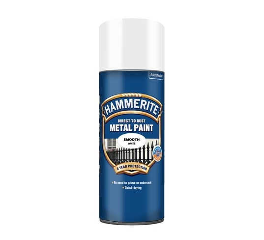 Slätlak hvid spray 400ml HAMMERITE Hammerite