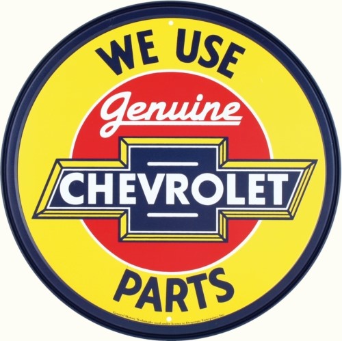 Pladeskilt/gm Chevy Genuine par