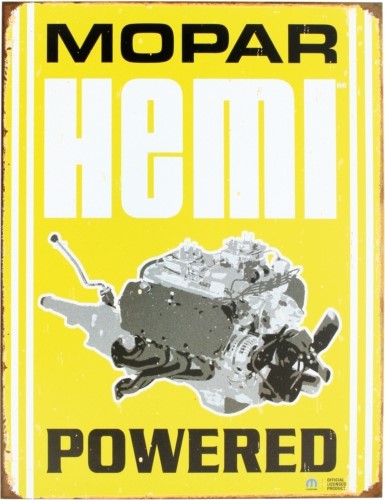 Pladeskilt/mopar -hemi Powered