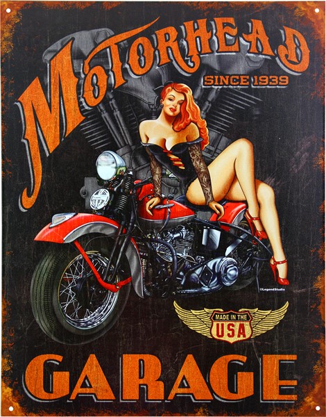 Pladeskilt/motorhead Garage
