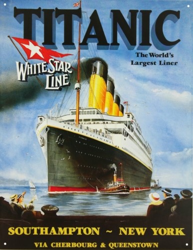 Pladeskilt/titanic-white Star