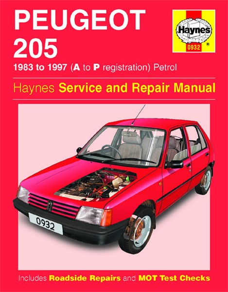 Servicebog - Haynes Reparationshåndbog, Peugeot 205 Benzin HAYNES Haynes