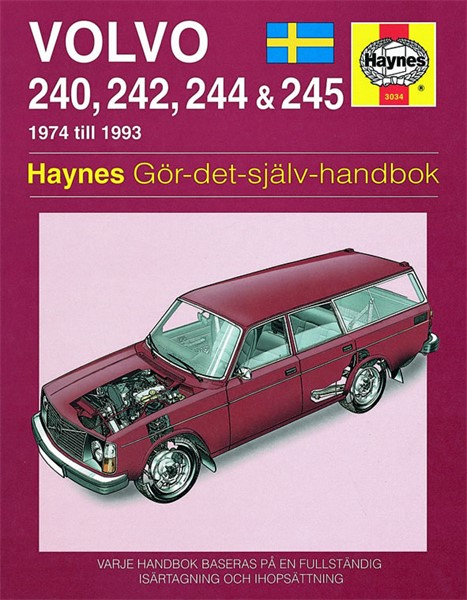 Haynes Reparationshåndbog, Volvo 240, 242, 244 & 245 Haynes