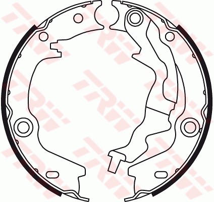 Bremsebakkesæt, parkeringsbremse, Bagaksel TRW TRW