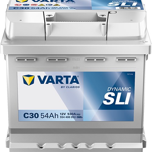 Startbatteri Varta Dynamic Sli C30 12v 54ah 530a, Bagagerum VARTA
