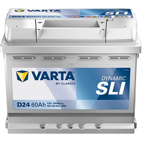 Startbatteri Varta Dynamic Sli D24 12v 60ah 540a, Bagagerum VARTA
