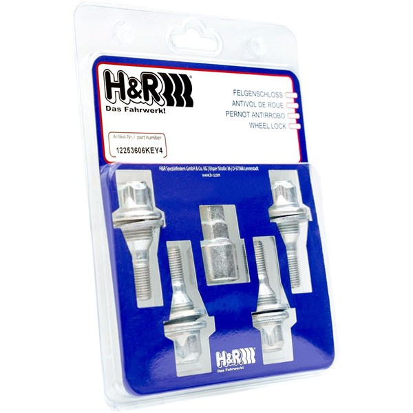 Wheel-Lock set wheel nut M12 conical seat 60° H&R SPEZIALFEDERN H&R Spezialfedern