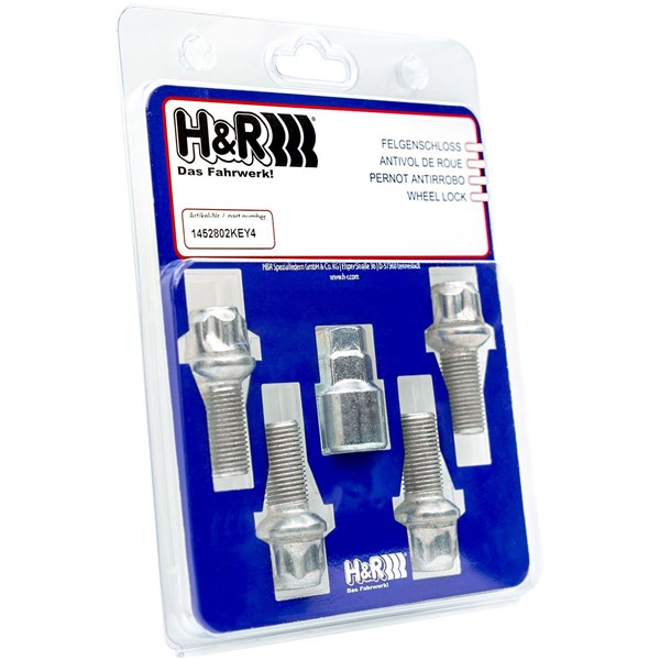 Wheel-Lock set wheel nut M12 conical seat 60° H&R SPEZIALFEDERN H&R Spezialfedern