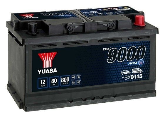 YBX9000 AGM Start Stop Plus Batteries YUASA