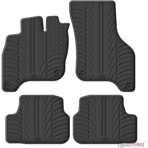 Gulvmåtter, sæt - Gummimåtte kupé Volkswagen e-Golf VII, Foran og GledRing