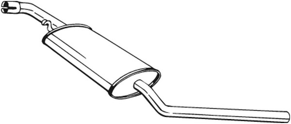 Midterste lyddæmper BOSAL BOSAL