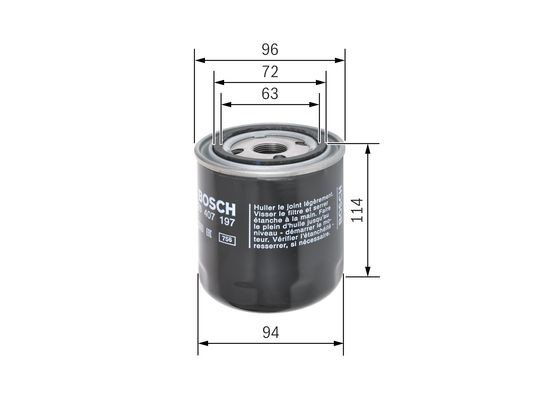 Hydralikfilter, automatisk gearkasse BOSCH BOSCH