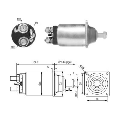 Magnetafbryder, starter 24V MEAT & DORIA MEAT & DORIA