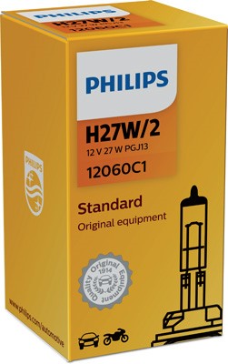 Pære, tågelygte - Halogenpære PHILIPS H27w/2 PGJ13 12V PHILIPS Philips