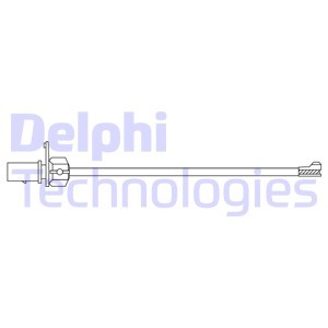 Slidindikator, bremsebelægning, Bagaksel, Foraksel DELPHI DELPHI