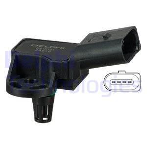 Sensor, sugerørstryk, Nede DELPHI DELPHI