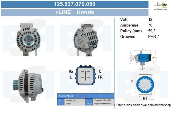 Generator 12V 70A BV PSH BV PSH