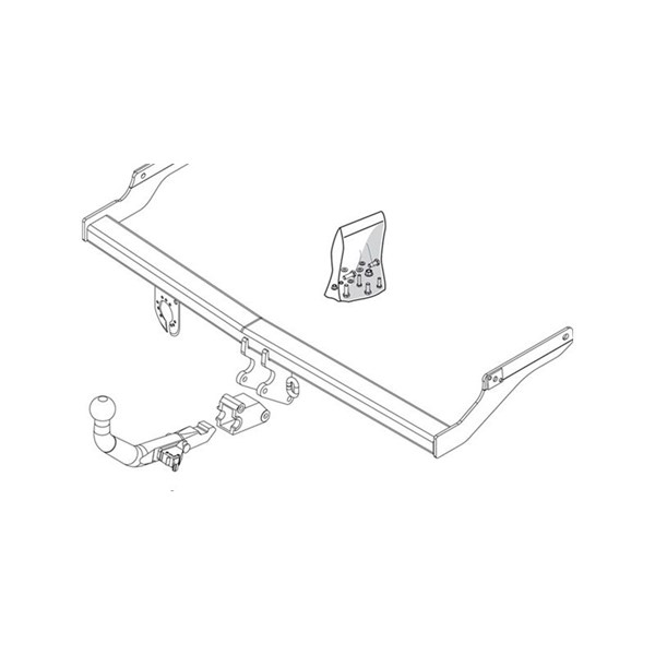 Anhængertræk-sæt med aftagelig kugle BRINK BRINK