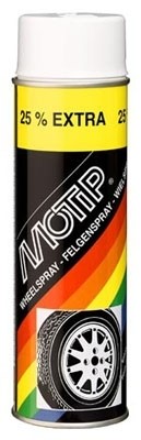 Fælgfarve spray hvid blank 500ml MOTIP