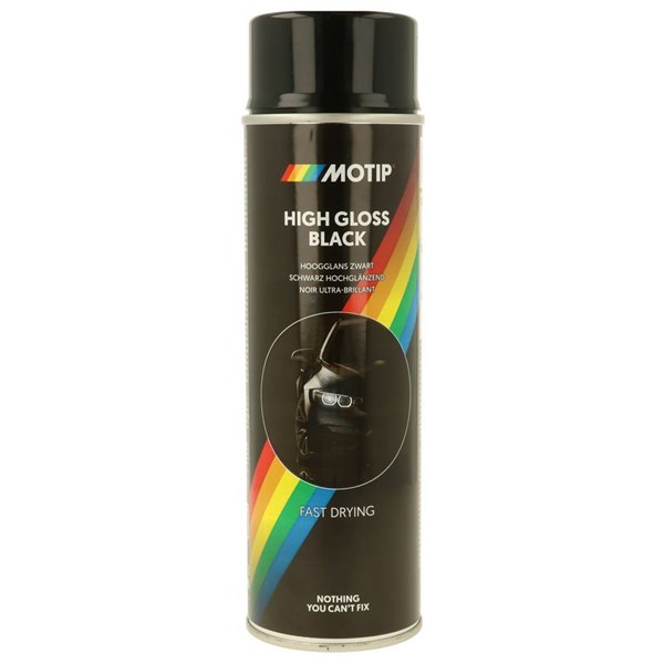 Spraymaling sort højglans 500ml MOTIP