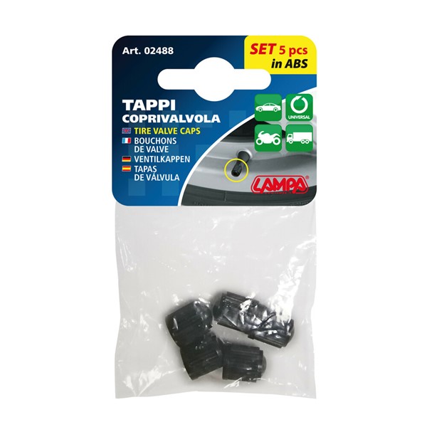 Låg, dækventil 5 stk sæt LAMPA Lampa