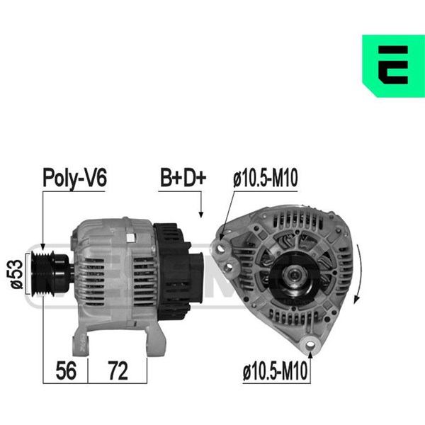 Generator 14V 80A ERA OEM ERA OEM