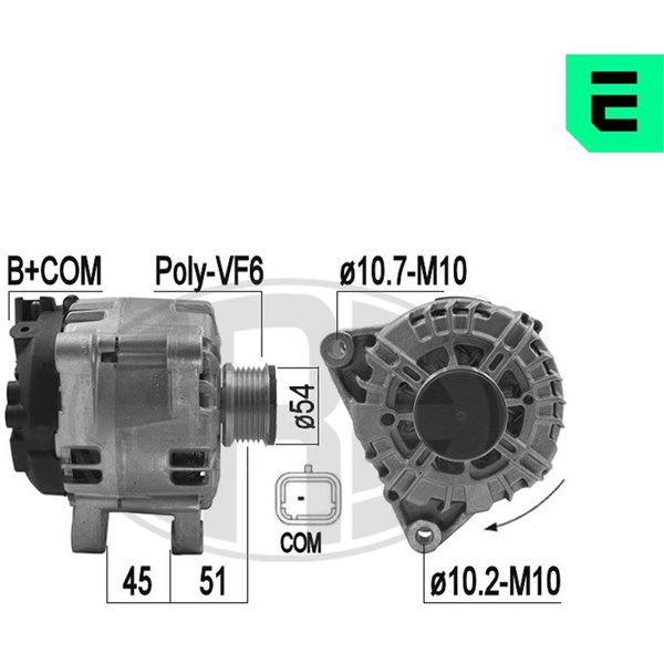 Generator 14V 180A ERA OEM ERA OEM