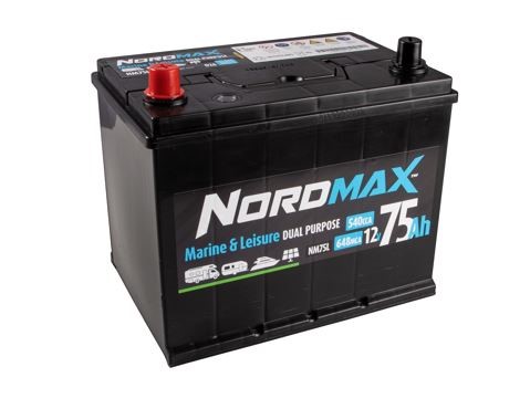 Startbatteri  Nordmax Fritids  12v 75ah 540a Nordmax