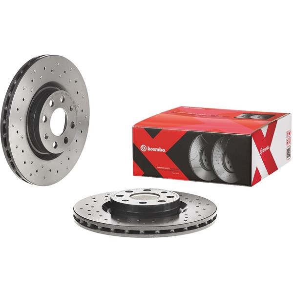 Bremseskive Perforeret/ventileret, Foraksel BREMBO BREMBO